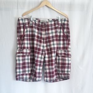 Mens plaid cargo shorts